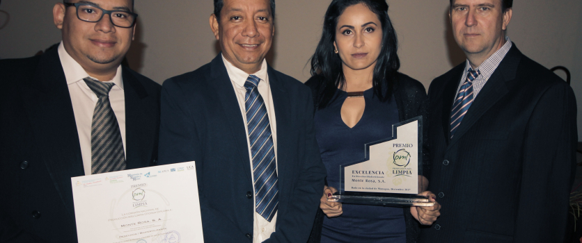 Monte Rosa recibe premio a la excelencia producción más limpia 2017